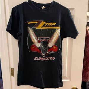 Screen Stars Black Graphic tee ZZ Top Eliminator 1983